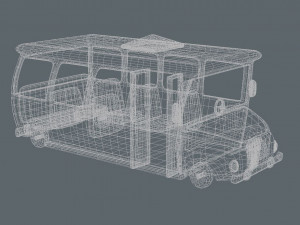 school bus low-poly 3Dモデル