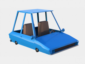cartoon car low-poly 3D मॉडल