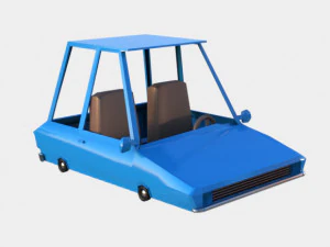 만화 자동차 로우 폴리 3D 모델
