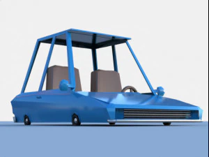 cartoon car low-poly 3D Model