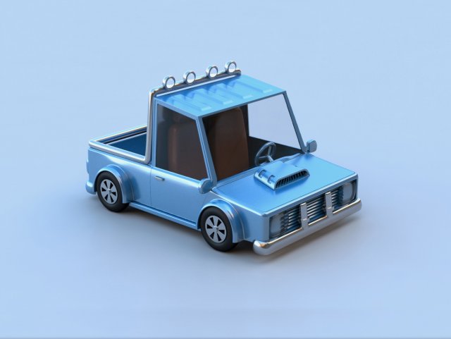 cartoon car low-poly 3D Model .c4d .max .obj .3ds .fbx .stl .blend 