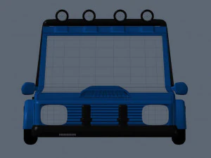 कार्टून कार लो-पॉली 3D मॉडल