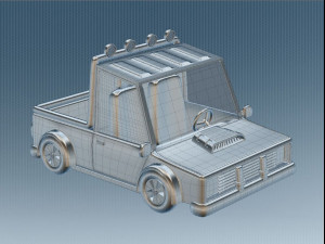 cartoon car low-poly 3D Model