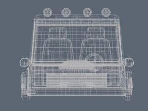 कार्टून कार लो-पॉली 3D मॉडल