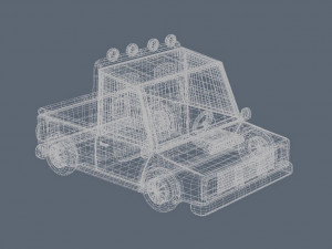 cartoon car low-poly 3D Model