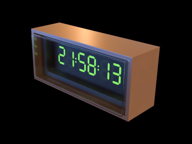 digital watch 3D Modell .c4d .max .obj .3ds .fbx .stl .blend 