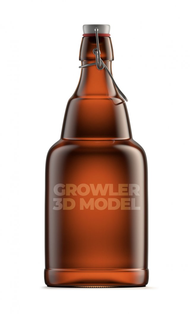 growler beer 3D 모델 .c4d .max .obj .3ds .fbx .stl .blend 