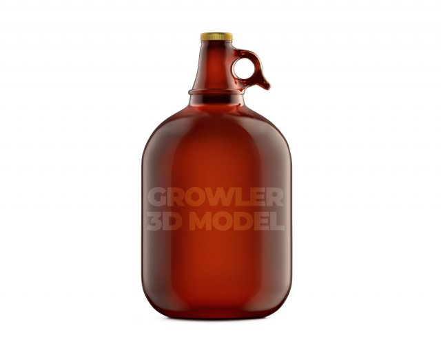 growler beer Modelo 3D .c4d .max .obj .3ds .fbx .stl .blend