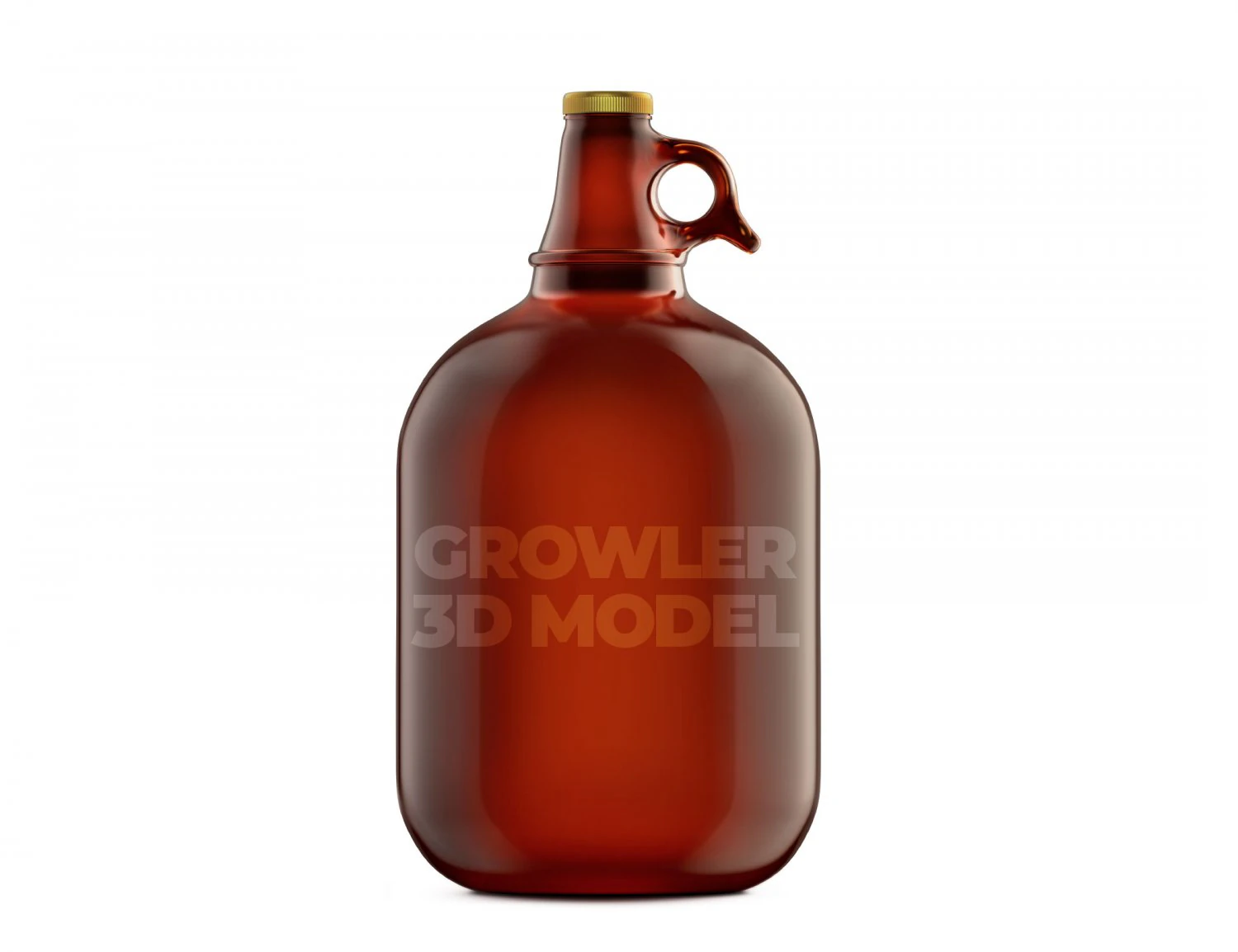 growler beer 3D Model .c4d .max .obj .3ds .fbx .stl .blend 