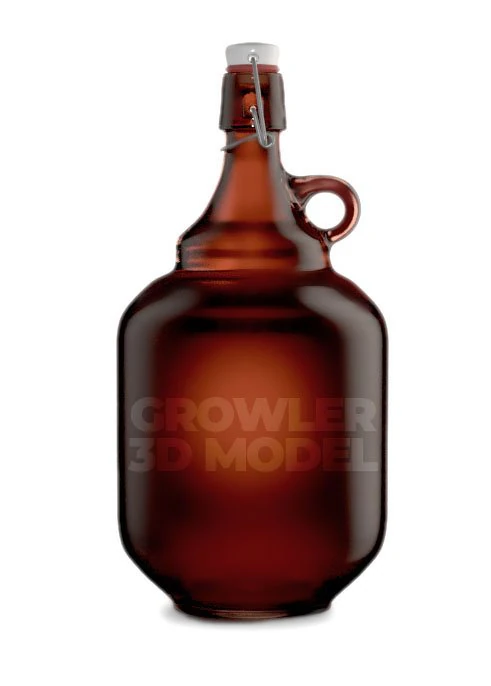 growler beer 3D Model .c4d .max .obj .3ds .fbx .stl .blend 