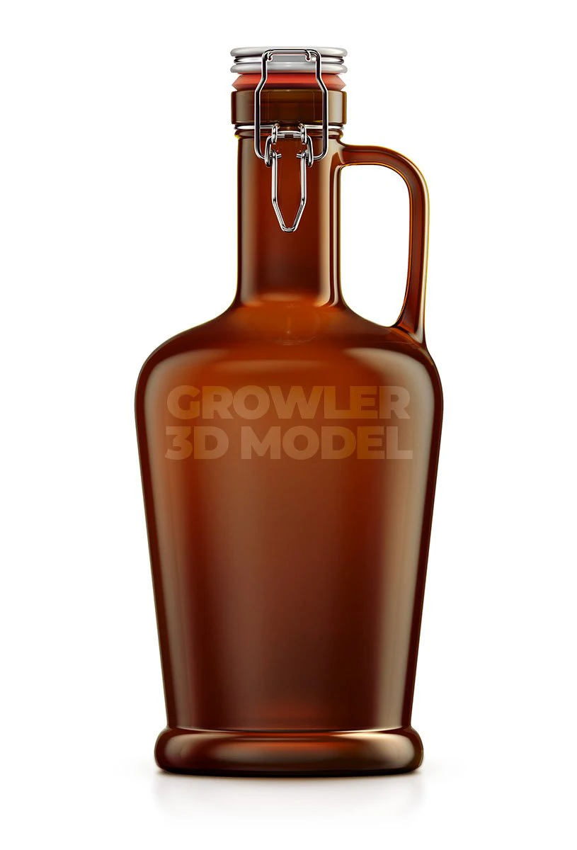 growler beer 3D Model .c4d .max .obj .3ds .fbx .stl .blend 