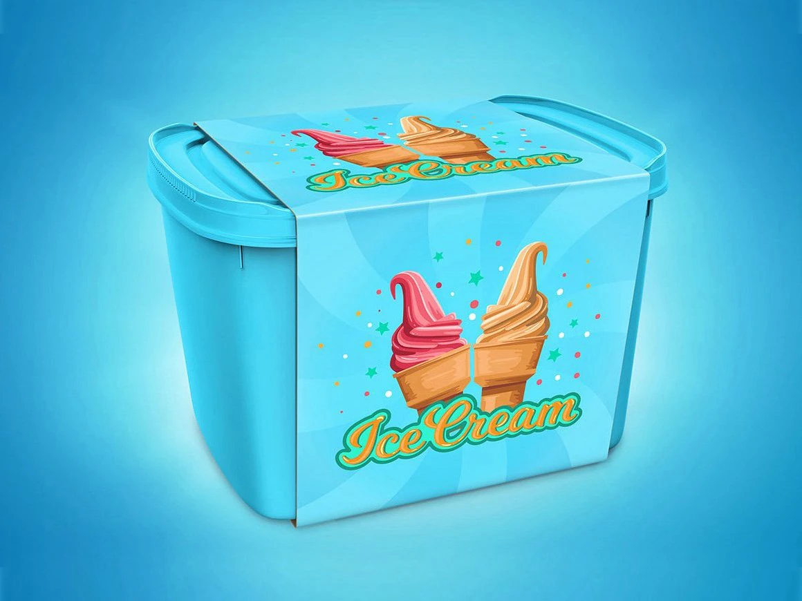 ice cream container 3D Model .c4d .max .obj .3ds .fbx .stl .blend 