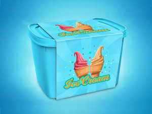 ice cream container Modello 3D