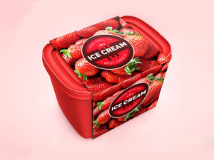 ice cream container 3D 模型