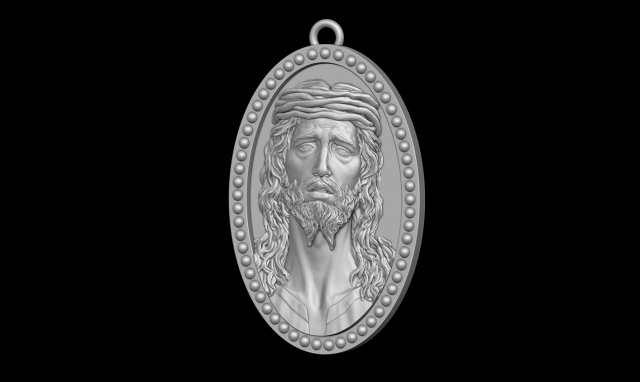 jesus pendant 3D 打印模型 .c4d .max .obj .3ds .fbx .stl .blend 