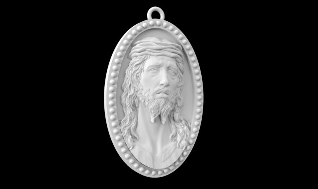 Jesus pendant Model do druku 3D .c4d .max .obj .3ds .fbx .stl .blend