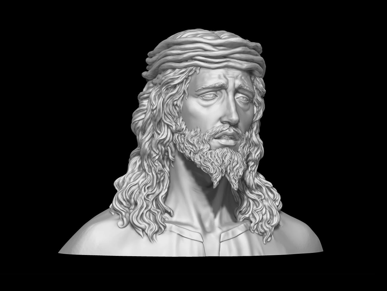 jesus statue 3D Print Model .c4d .max .obj .3ds .fbx .stl .blend 