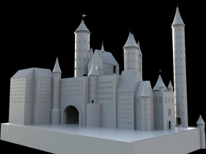 medieval castle 3D मॉडल
