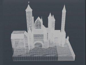 medieval castle 3D मॉडल