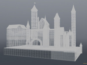 medieval castle 3D मॉडल