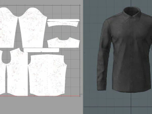 men shirt 3D Model