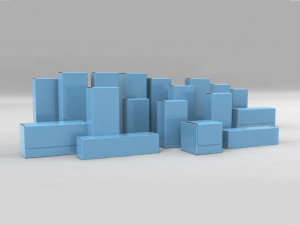package box collection Modello 3D