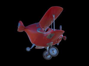 cartoon plane Model 3D