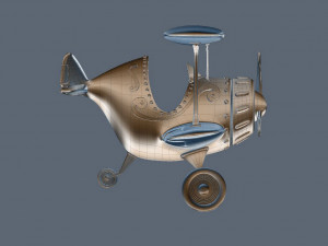 cartoon plane Model 3D