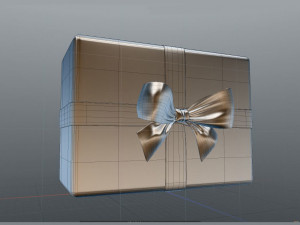 gift box ribbon Modèle 3D