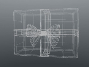 gift box ribbon Modèle 3D
