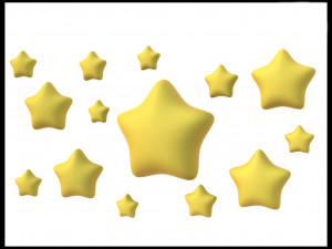 round stars 3D Model