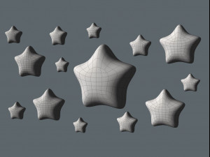 round stars 3D Model