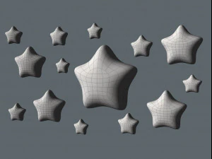 round stars 3D Model