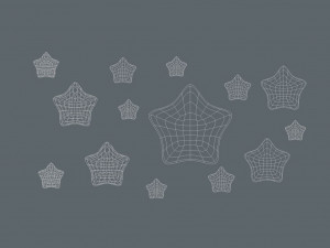 round stars 3D Model