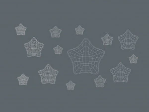 round stars 3D Model