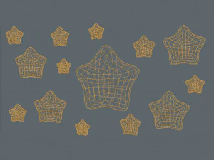 round stars 3D Model