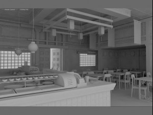 sushi bar 3D Модель