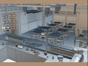 sushi bar 3D Model