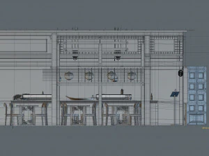 sushi bar 3D Model