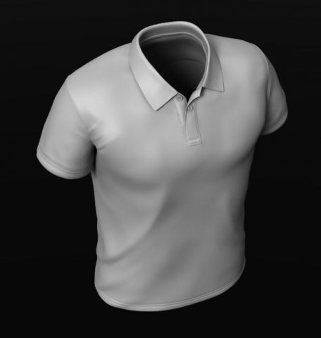t shirt polo 3D Model in Clothing 3DExport