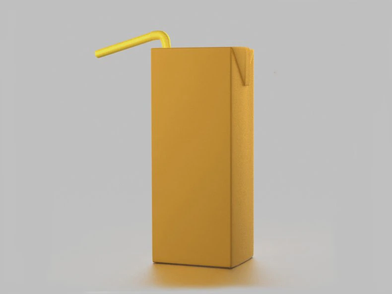 tetra pack juice 3D Model .c4d .max .obj .3ds .fbx .stl .blend