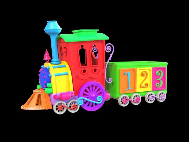 train 3Dモデル .c4d .max .obj .3ds .fbx .stl .blend 