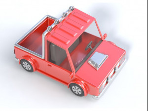 cartoon truck 3D Model