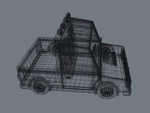 cartoon truck 3D Model