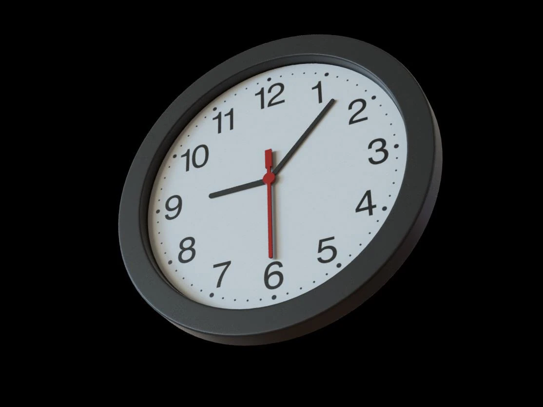 wall clock 3D Model .c4d .max .obj .3ds .fbx .stl .blend 