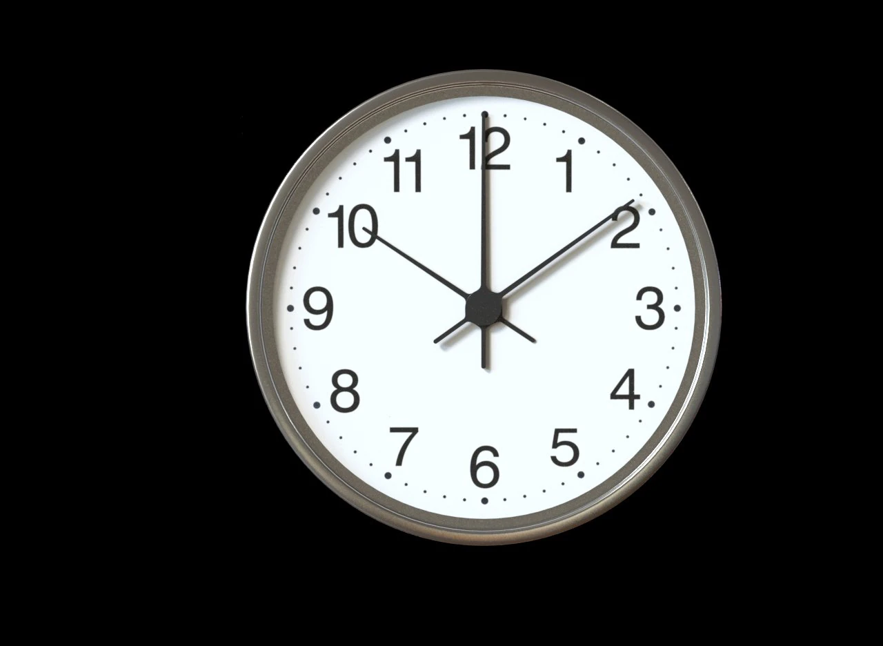 wall clock 2 3D Model .c4d .max .obj .3ds .fbx .stl .blend 