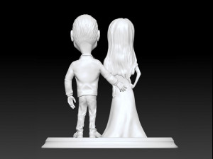 wedding couple cake decor 3D प्रिंट मॉडल