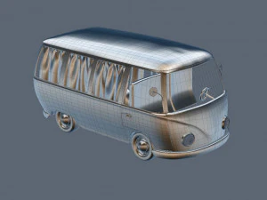 high quality cartoon van 3D Model