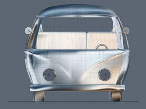 high quality cartoon van 3D Model