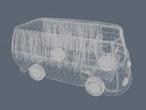 high quality cartoon van 3D Model